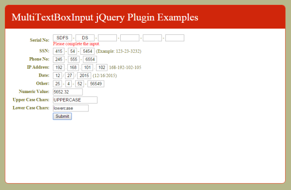 Multi Text Box Input - jQuery Plugin - Image 3