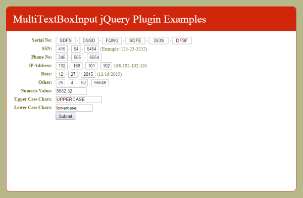 Multi Text Box Input - jQuery Plugin - Image 4