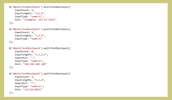 Multi Text Box Input - jQuery Plugin - Image 5